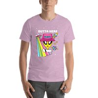 Thumbnail for Personalized Aliens / UFO T-Shirt - Lilac - Outta Here - Shirt View