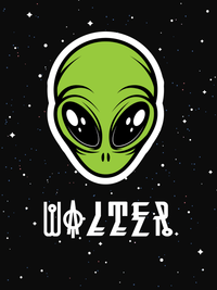 Thumbnail for Personalized Aliens / UFO T-Shirt - Black - Decorate View