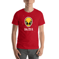 Thumbnail for Personalized Aliens / UFO T-Shirt - Red - Shirt View