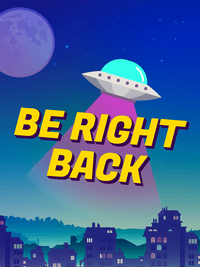 Thumbnail for Aliens / UFO T-Shirt - Black - Be Right Back - Decorate View
