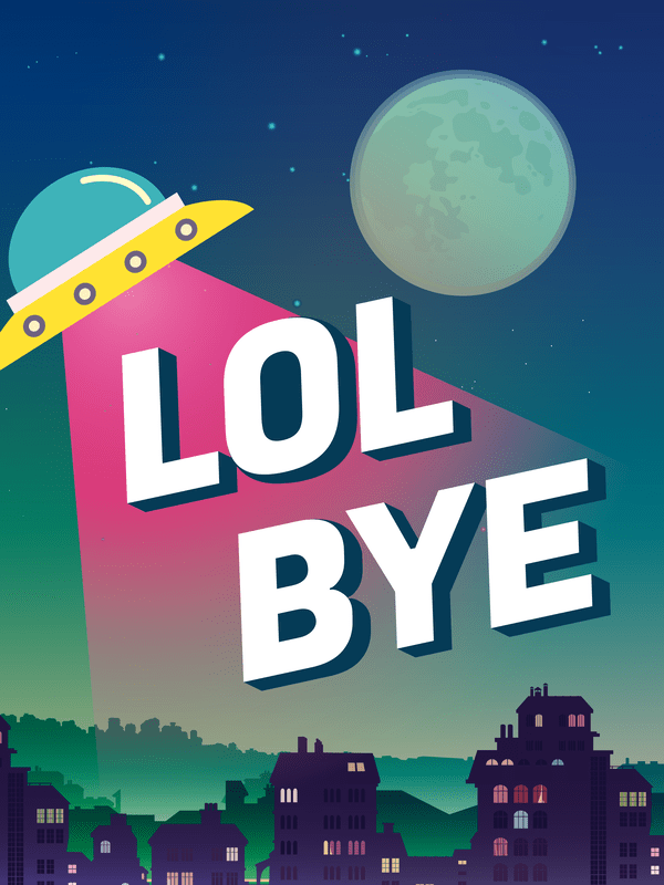 Aliens / UFO T-Shirt - Black - LOL Bye - Decorate View