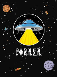 Thumbnail for Aliens / UFO T-Shirt - Black - Decorate View