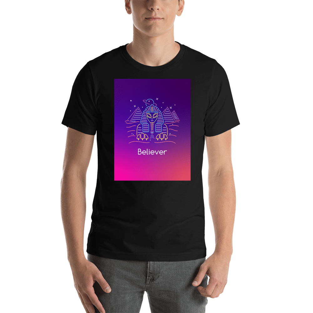 Aliens / UFO T-Shirt - Black - Sphinx - Shirt View