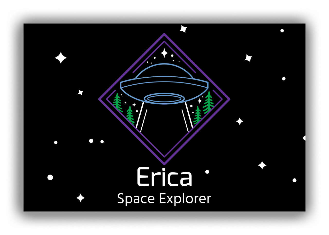 Personalized Alien / UFO Canvas Wrap & Photo Print - Forest - Front View