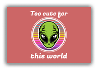 Thumbnail for Personalized Alien / UFO Canvas Wrap & Photo Print - Too Cute For This World - Front View