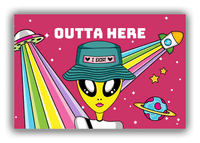 Thumbnail for Personalized Alien / UFO Canvas Wrap & Photo Print - Outta Here - Front View
