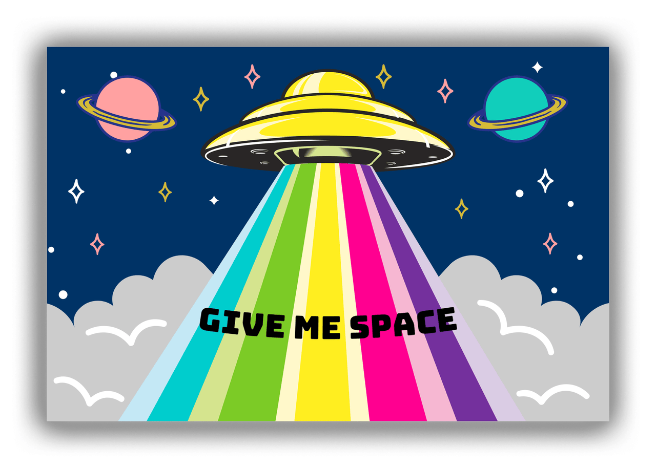 Personalized Alien / UFO Canvas Wrap & Photo Print - Give Me Space - Front View