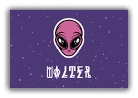 Thumbnail for Personalized Alien / UFO Canvas Wrap & Photo Print - Purple Background - Front View