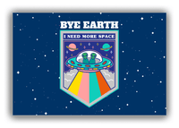 Thumbnail for Alien / UFO Canvas Wrap & Photo Print - Bye Earth - Front View
