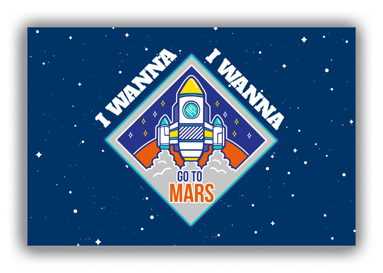 Alien / UFO Canvas Wrap & Photo Print - I Wanna Go To Mars - Front View