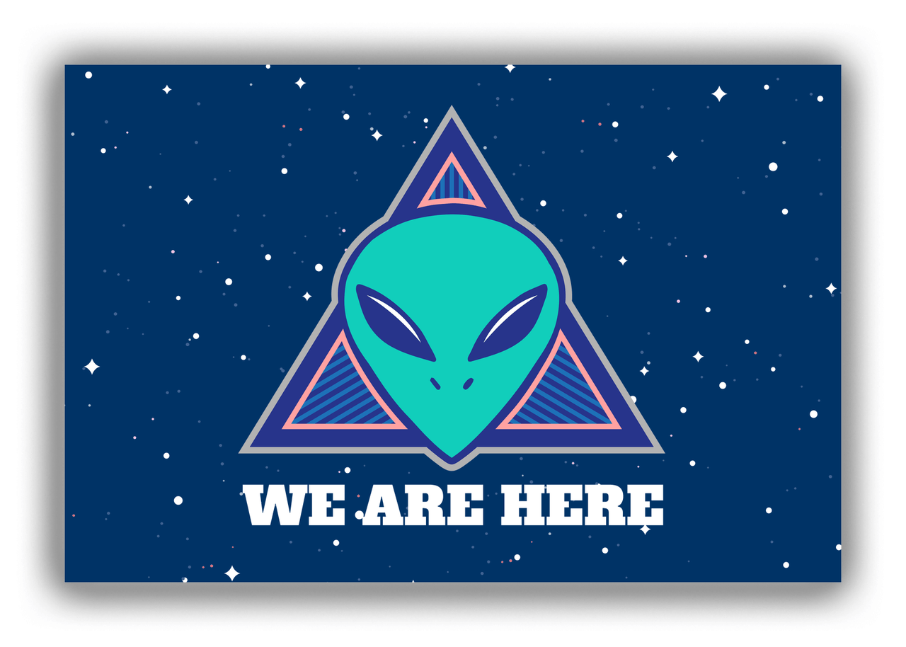 Alien / UFO Canvas Wrap & Photo Print - We Are Here - Front View