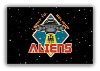 Thumbnail for Alien / UFO Canvas Wrap & Photo Print - I Want To Believe - Front View