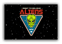 Thumbnail for Alien / UFO Canvas Wrap & Photo Print - I Want To Believe - Front View