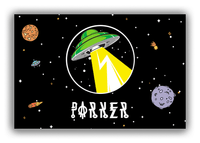 Thumbnail for Alien / UFO Canvas Wrap & Photo Print - Black Background - Front View