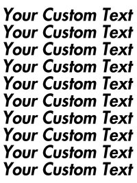 Thumbnail for Personalized All Over Text T-Shirt - White - Your Custom Text - Decorate View