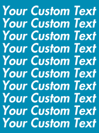 Thumbnail for Personalized All Over Text T-Shirt - Aqua - Your Custom Text - Decorate View