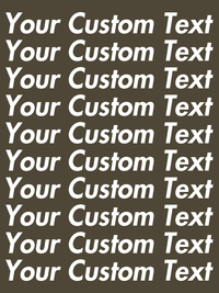 Thumbnail for Personalized All Over Text T-Shirt - Army - Your Custom Text - Decorate View