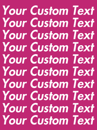 Thumbnail for Personalized All Over Text T-Shirt - Berry - Your Custom Text - Decorate View