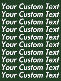 Thumbnail for Personalized All Over Text T-Shirt - Forest - Your Custom Text - Decorate View