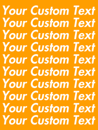 Thumbnail for Personalized All Over Text T-Shirt - Gold - Your Custom Text - Decorate View