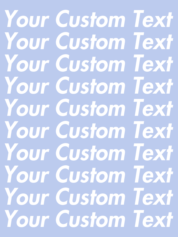 Personalized All Over Text T-Shirt - Heather Blue - Your Custom Text - Decorate View