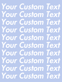 Thumbnail for Personalized All Over Text T-Shirt - Heather Blue - Your Custom Text - Decorate View