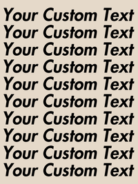 Thumbnail for Personalized All Over Text T-Shirt - Heather Dust - Your Custom Text - Decorate View
