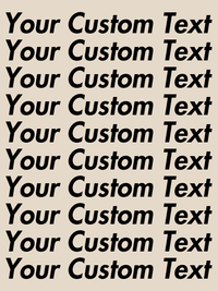 Thumbnail for Personalized All Over Text T-Shirt - Heather Dust - Your Custom Text - Decorate View