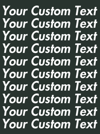 Thumbnail for Personalized All Over Text T-Shirt - Heather Forest - Your Custom Text - Decorate View