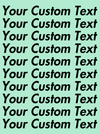 Thumbnail for Personalized All Over Text T-Shirt - Heather Mint - Your Custom Text - Decorate View