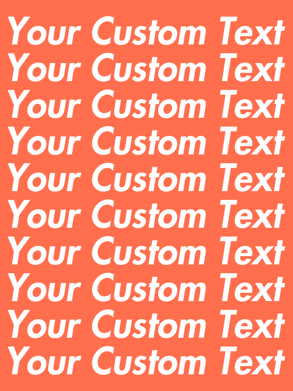 Personalized All Over Text T-Shirt - Heather Orange - Your Custom Text - Decorate View