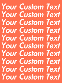 Thumbnail for Personalized All Over Text T-Shirt - Heather Orange - Your Custom Text - Decorate View
