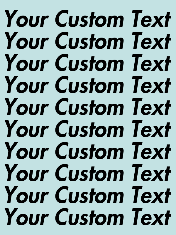 Personalized All Over Text T-Shirt - Heather Prism Ice Blue - Your Custom Text - Decorate View