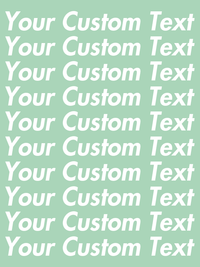 Thumbnail for Personalized All Over Text T-Shirt - Heather Prism Mint - Your Custom Text - Decorate View