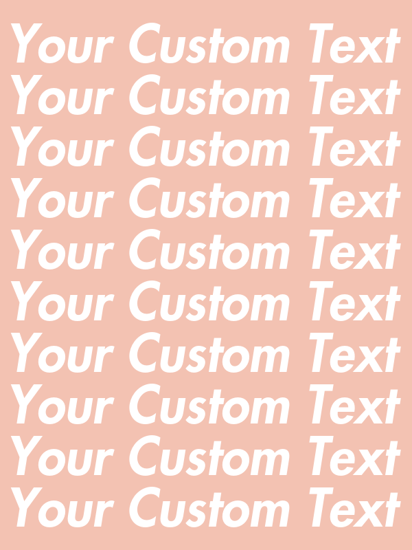 Personalized All Over Text T-Shirt - Heather Prism Peach - Your Custom Text - Decorate View
