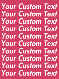Thumbnail for Personalized All Over Text T-Shirt - Heather Raspberry - Your Custom Text - Decorate View