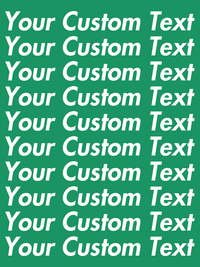 Thumbnail for Personalized All Over Text T-Shirt - Kelly Green - Your Custom Text - Decorate View