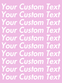 Thumbnail for Personalized All Over Text T-Shirt - Lilac - Your Custom Text - Decorate View