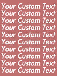 Thumbnail for Personalized All Over Text T-Shirt - Mauve - Your Custom Text - Decorate View