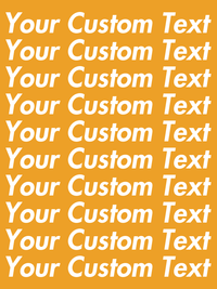 Thumbnail for Personalized All Over Text T-Shirt - Mustard - Your Custom Text - Decorate View