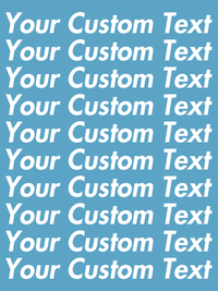 Thumbnail for Personalized All Over Text T-Shirt - Ocean Blue - Your Custom Text - Decorate View