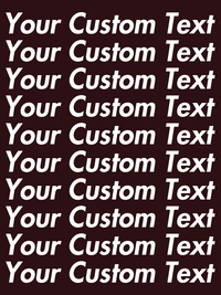 Thumbnail for Personalized All Over Text T-Shirt - Oxblood Black - Your Custom Text - Decorate View