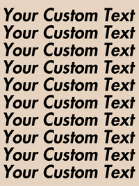 Thumbnail for Personalized All Over Text T-Shirt - Soft Cream - Your Custom Text - Decorate View