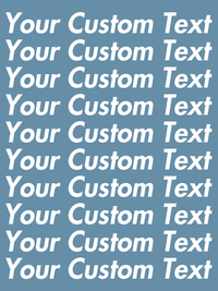 Thumbnail for Personalized All Over Text T-Shirt - Steel Blue - Your Custom Text - Decorate View