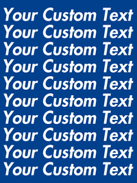 Thumbnail for Personalized All Over Text T-Shirt - True Royal Blue - Your Custom Text - Decorate View
