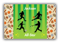 Thumbnail for Personalized All-Star Canvas Wrap & Photo Print V - Green Background - Front View