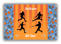 Thumbnail for Personalized All-Star Canvas Wrap & Photo Print V - Orange Background - Front View