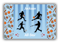 Thumbnail for Personalized All-Star Canvas Wrap & Photo Print V - Blue Background - Front View