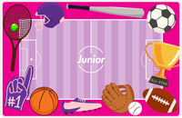 Thumbnail for Personalized All-Star Placemat IV - Pink Background -  View