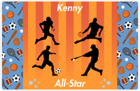 Thumbnail for Personalized All-Star Placemat V - Orange Background -  View